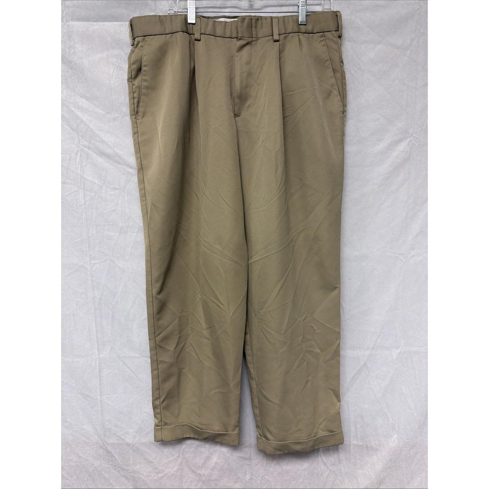 Dockers Mens Classic Fit‎ Pleated Easy Khaki Pants 36x30 Tan Preppy Golf